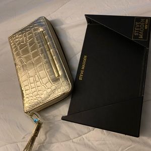 Steve Madden Gold Clutch Wallet